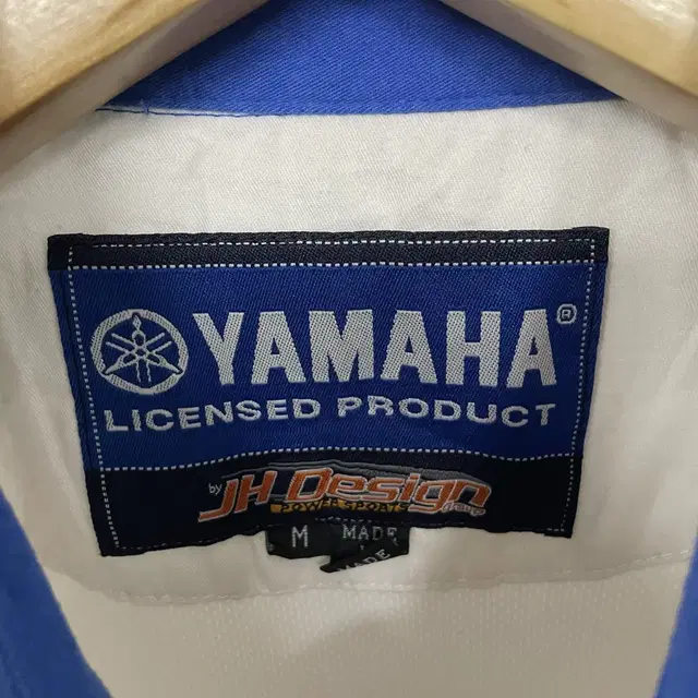 야마하 Yamaha 레이싱 반팔 셔츠 화이트 블루