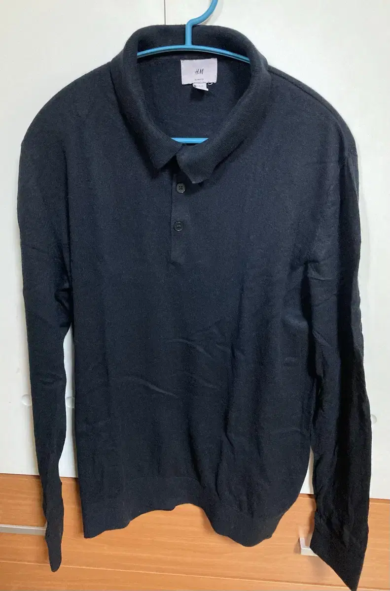 H&M Slim Fit Wool Polo Shirt Knit Sweater