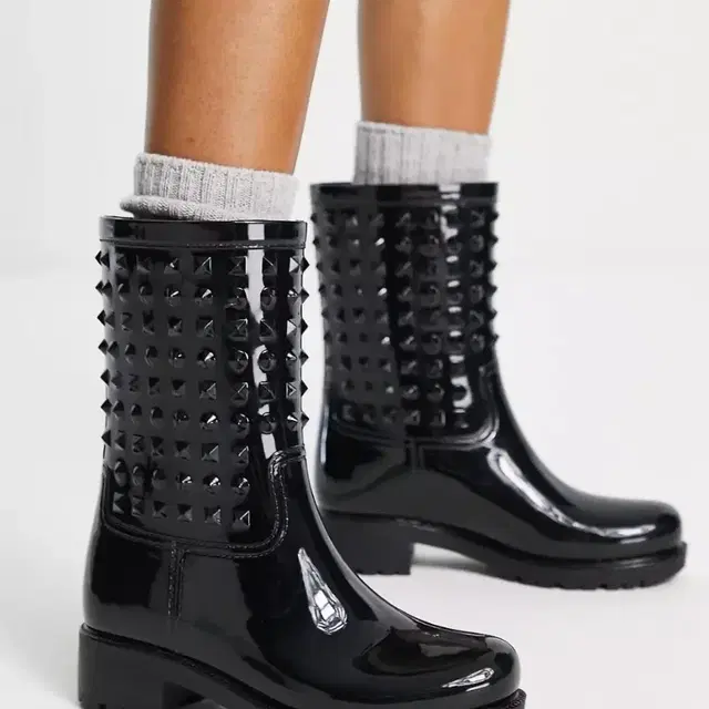 [US7/240] ASOS studded boots / 레인부츠 가능