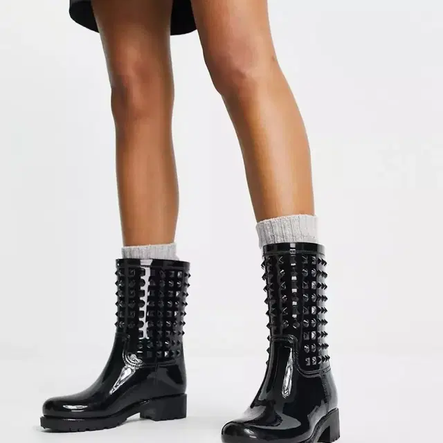 [US7/240] ASOS studded boots / 레인부츠 가능