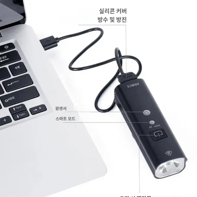 1200루멘 다기능 자전거 라이트, 4500mAh 배터리, 7가지 모드