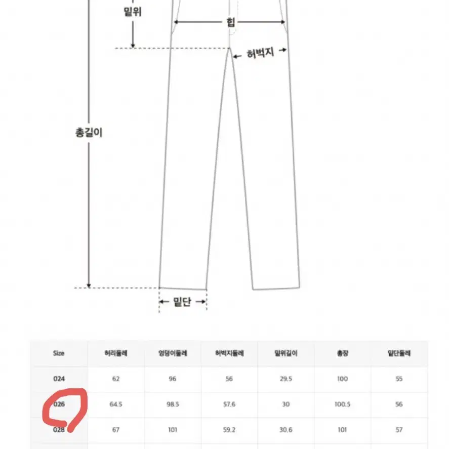 새상품) 미쏘 스트링 카고 롱와이드핏 데님