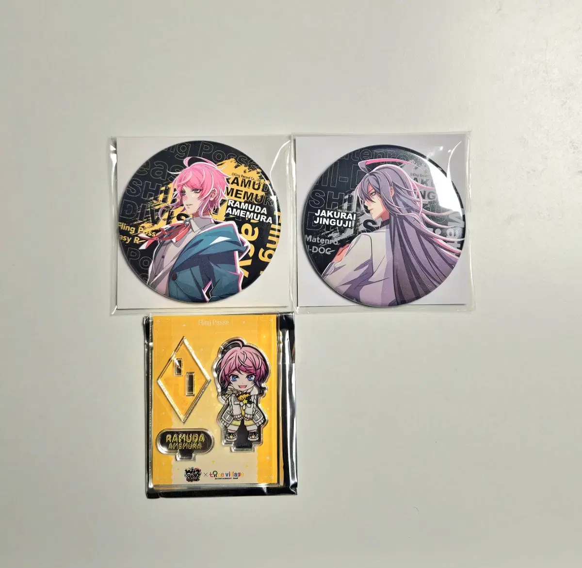 Bulk)Hippmai Hippmai Plingpotse Ramuda Gentaro Metallic sticker Canbadge Acrylic