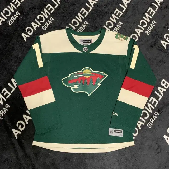 M)리복xNHL 미네소타 와일드 PARISE 11번 아이스하키 긴팔 져지