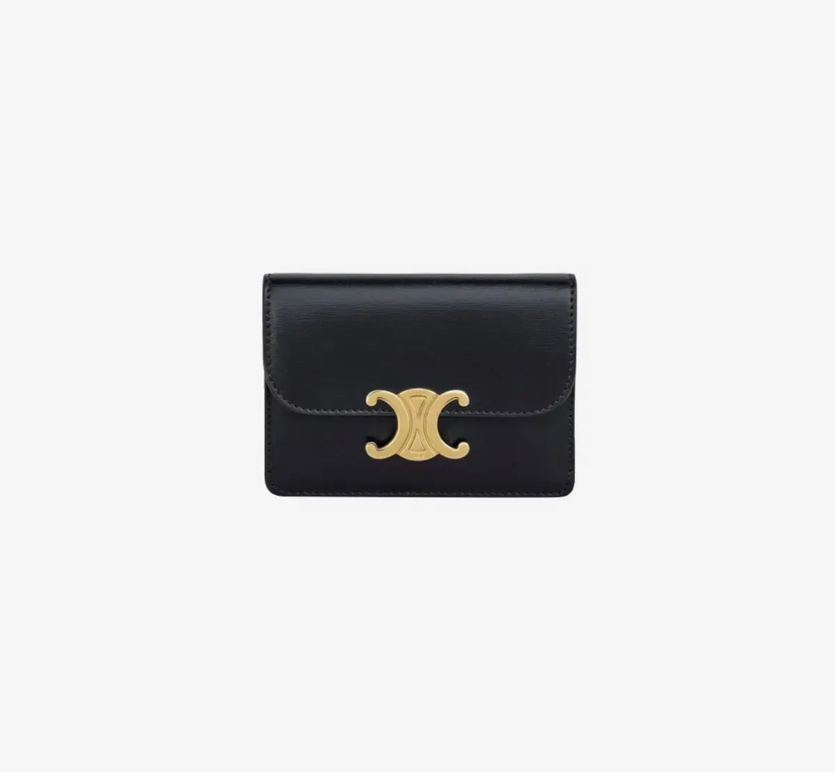 [NEW] Seline shinee calfskin flap kard holder black