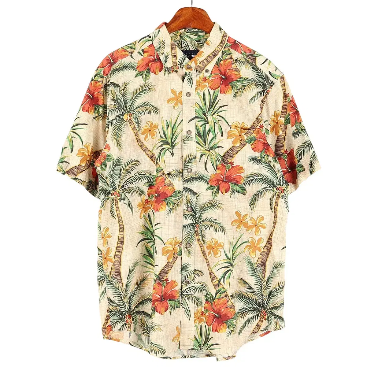 BASIC EDITIONS Hawaiian Tropic Short Sleeve Shirt