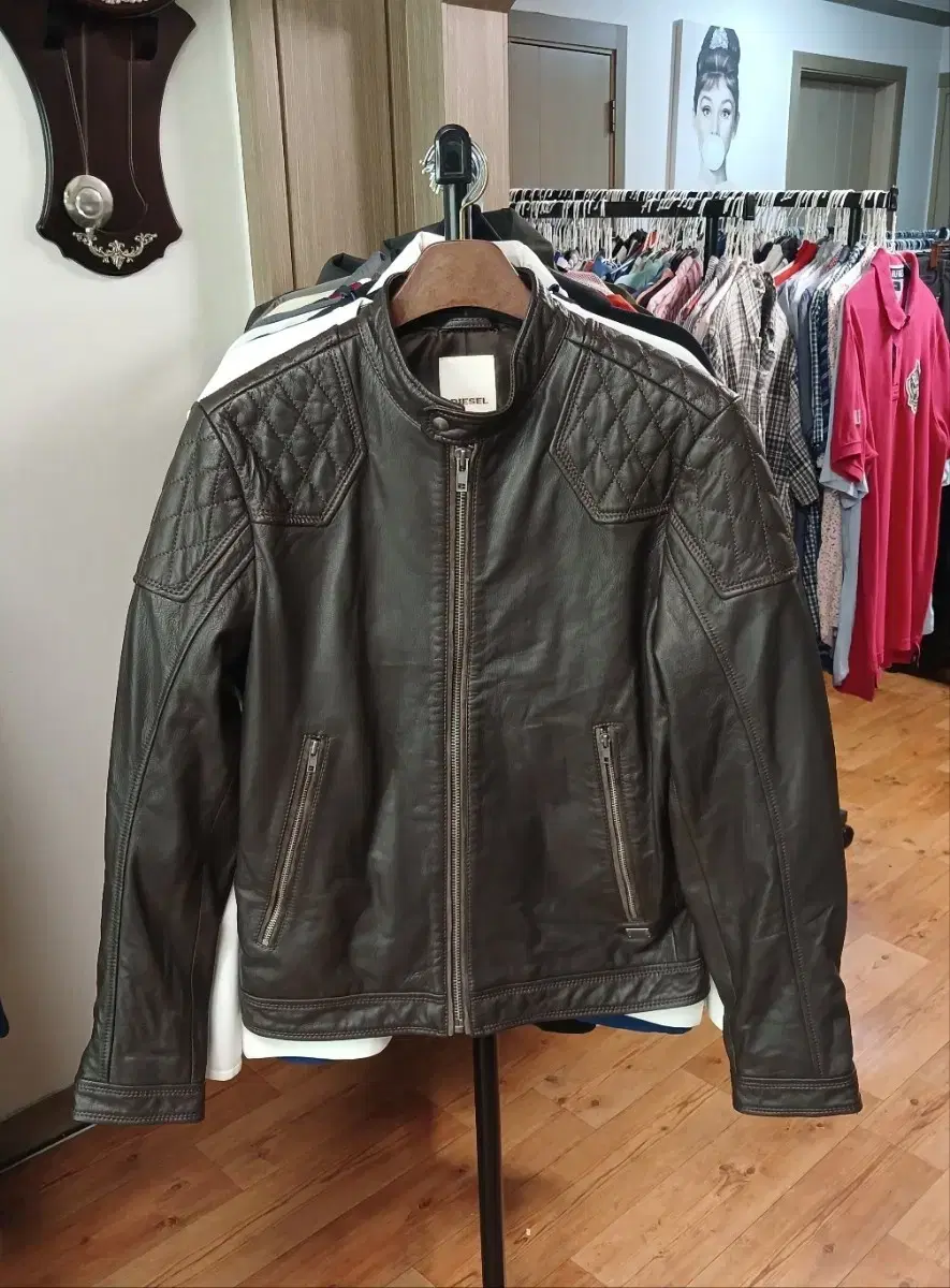 Men's Diesel Leather Jacket (L:100)