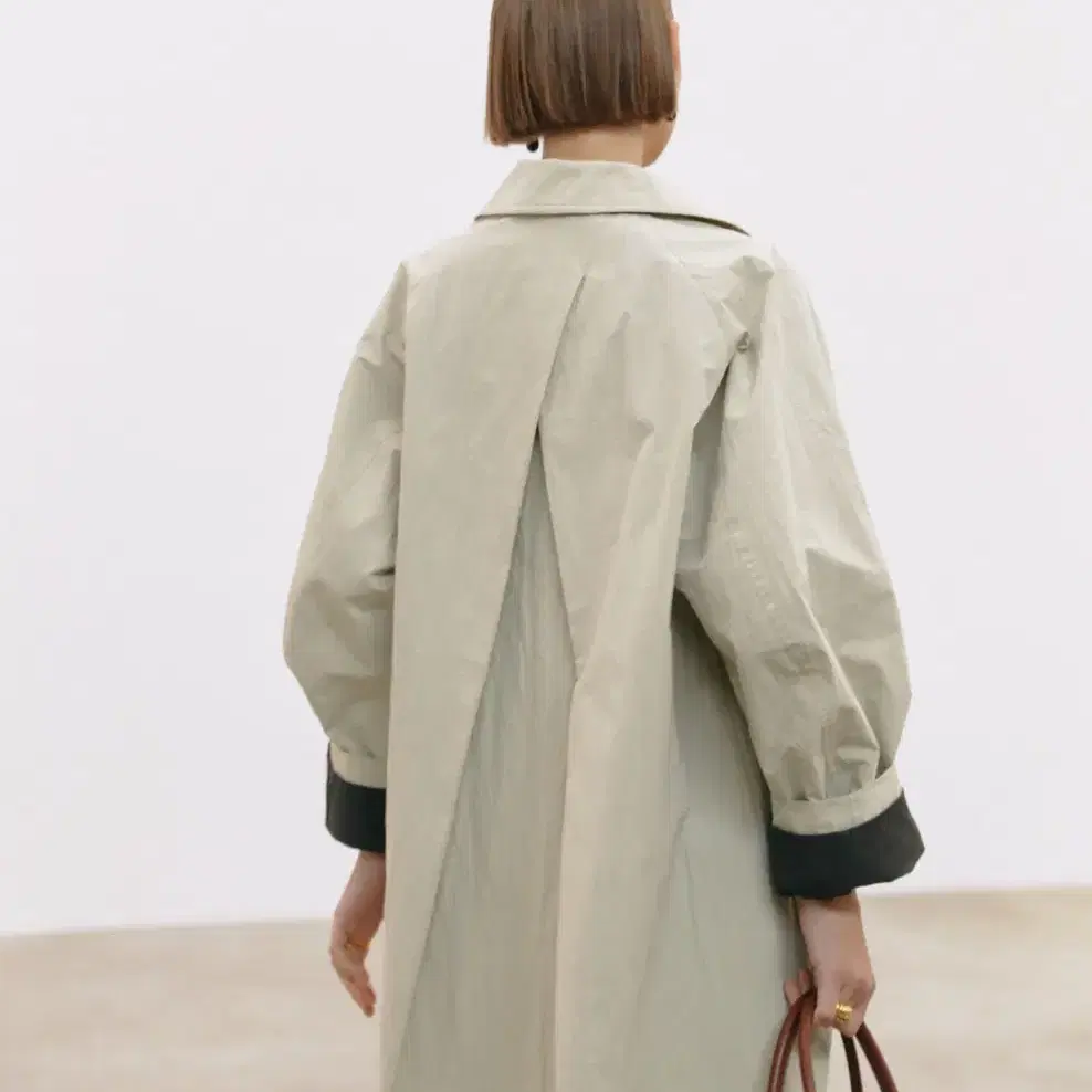 에토스 2-BUTTON TRENCH COAT-LIGHT MINT