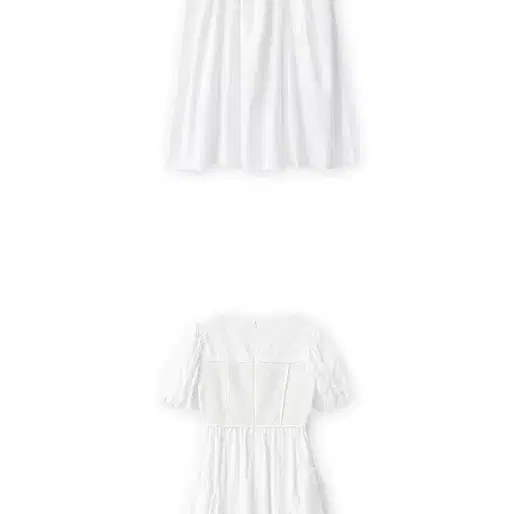 Re_L Meld tweed shirring dress (white)