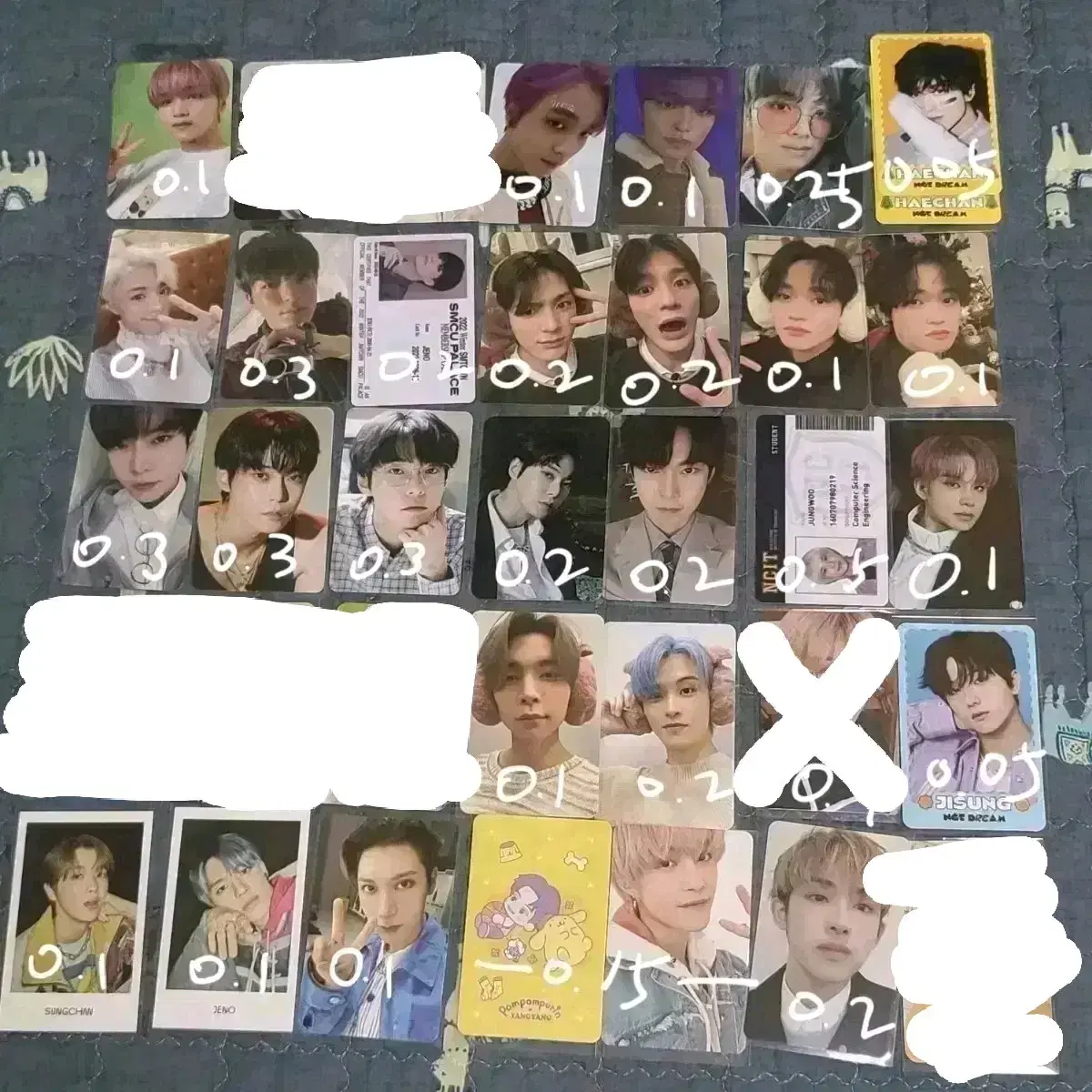 NCT haechan jeno chenle mark jisung doyoung jaehyun jungwoo johnny photocard wts Ace