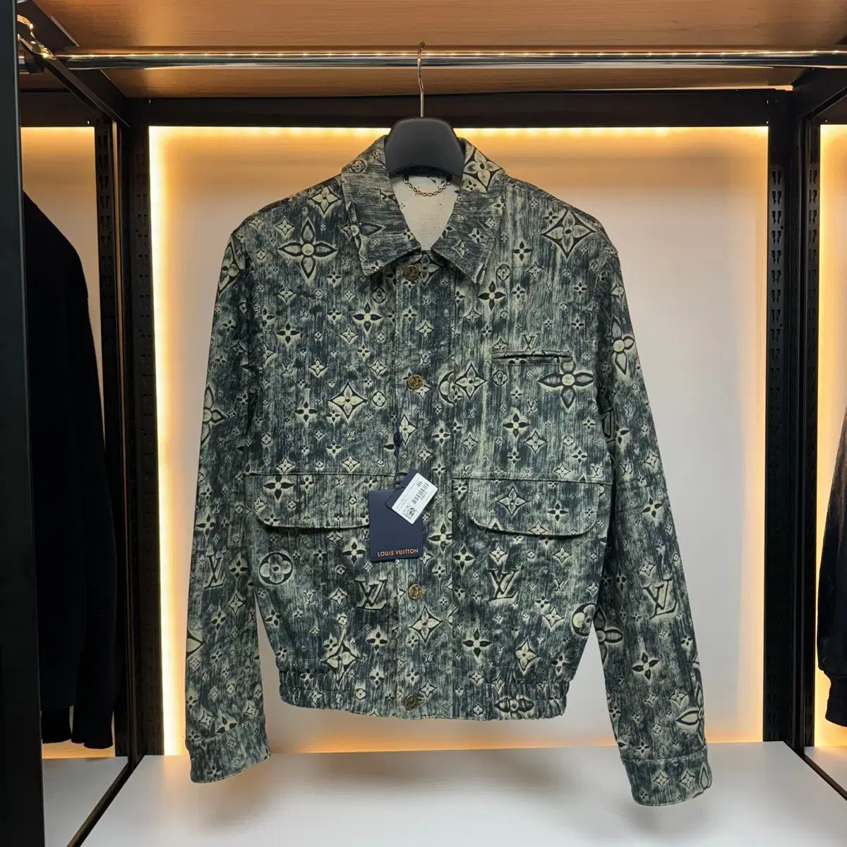 [New/Size 46/Department Store Edition] Louis Vuitton Monogram Tailored Denim Jacket