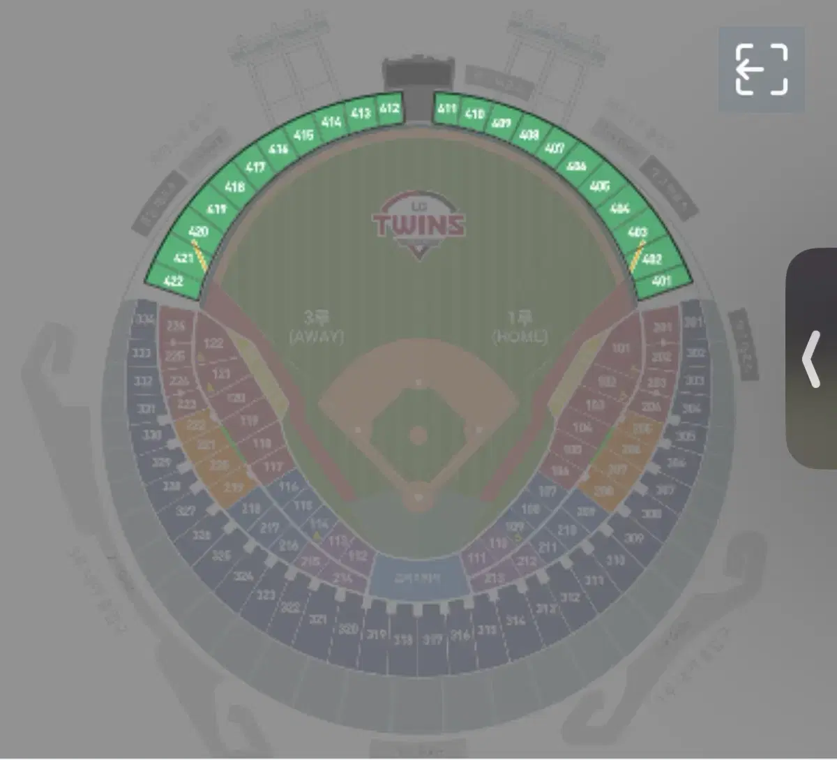 LG Hanwha 7/28 3rd base outfield 419 30,000