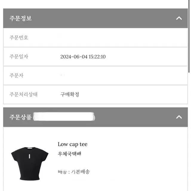 *새 상품* 쓰리타임즈 Low cap tee (블랙 m)