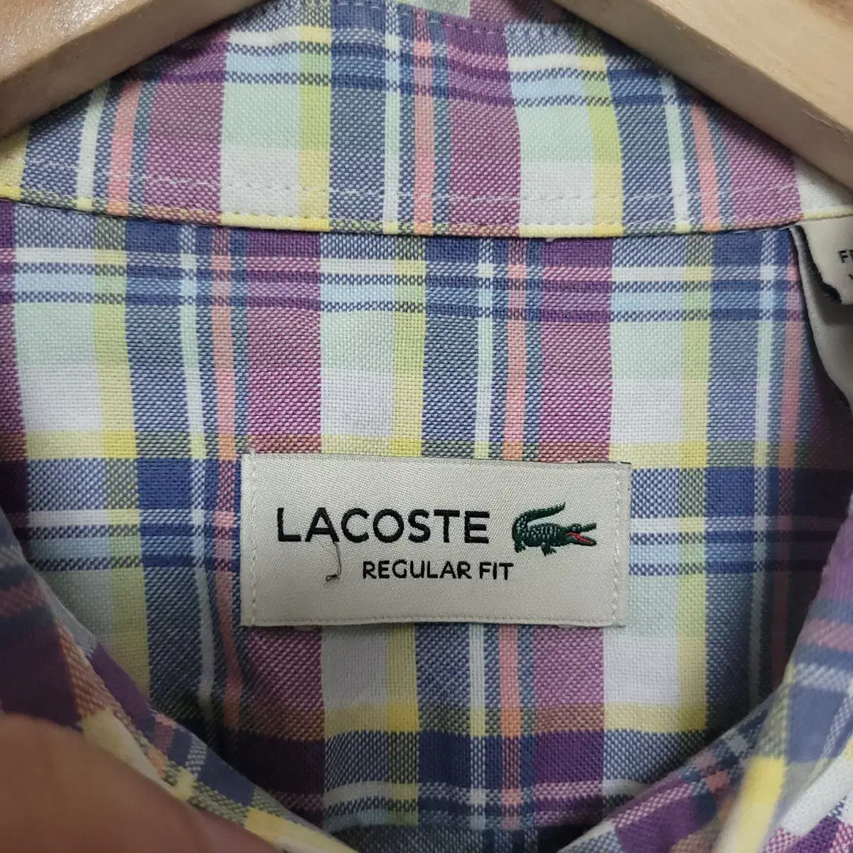 (100) LACOSTE 라코스테 남성 체크  반팔 셔츠