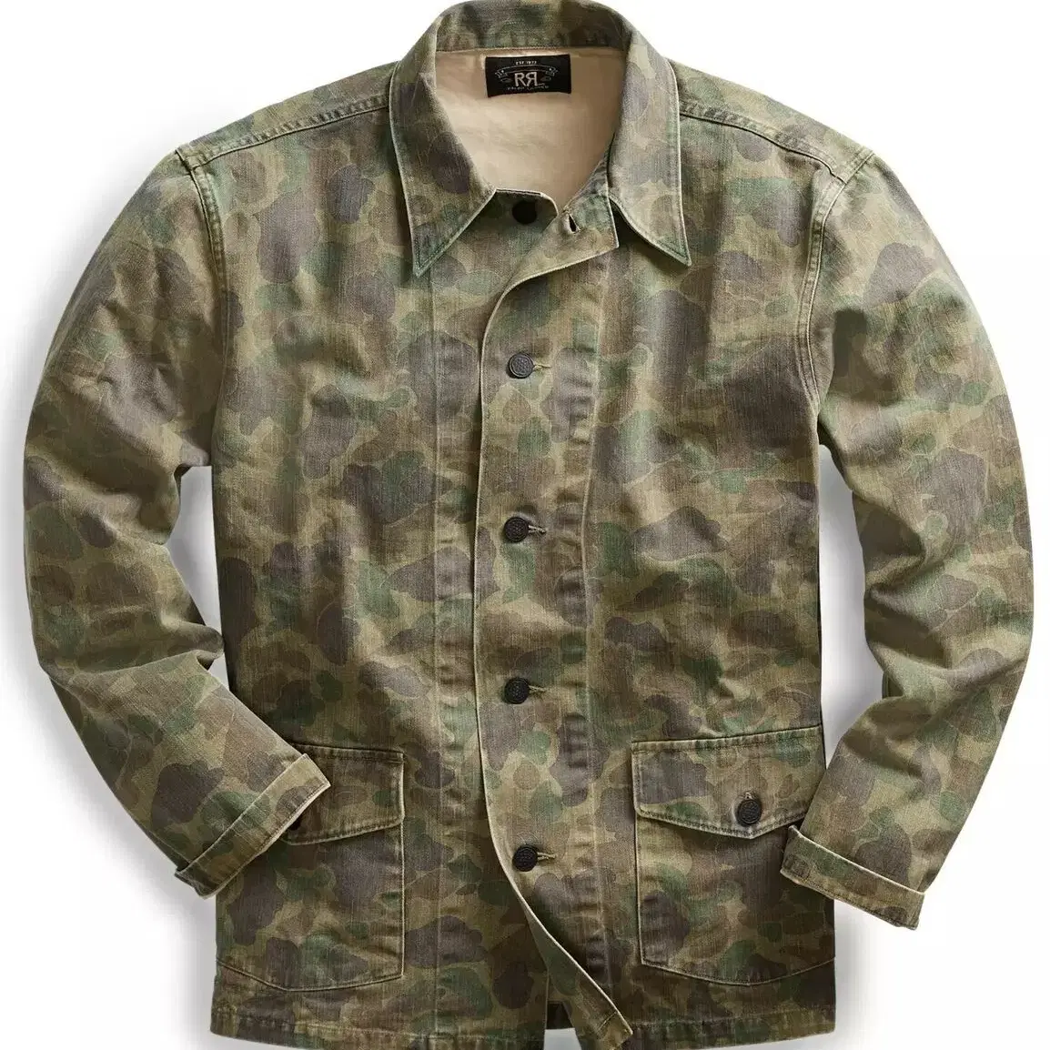 Rrl 더블알엘 1940s 미 해군 frogskin 캐모 셔츠자켓