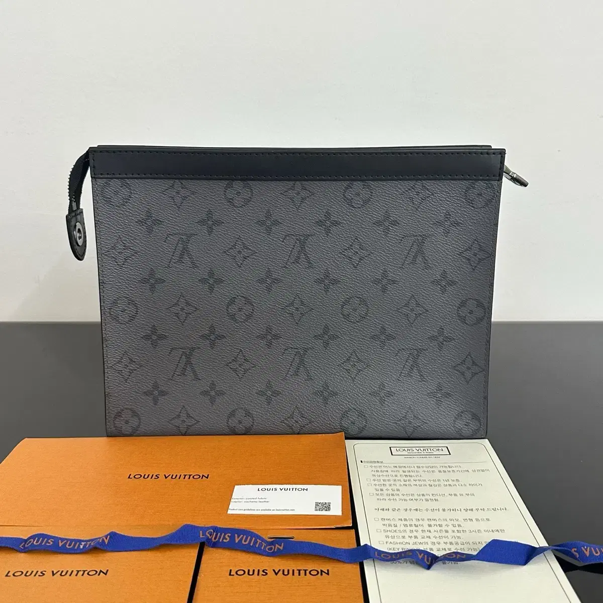 [S-Class] Louis Vuitton Eclipse Reverse Pochette Voyage Clutch Bag