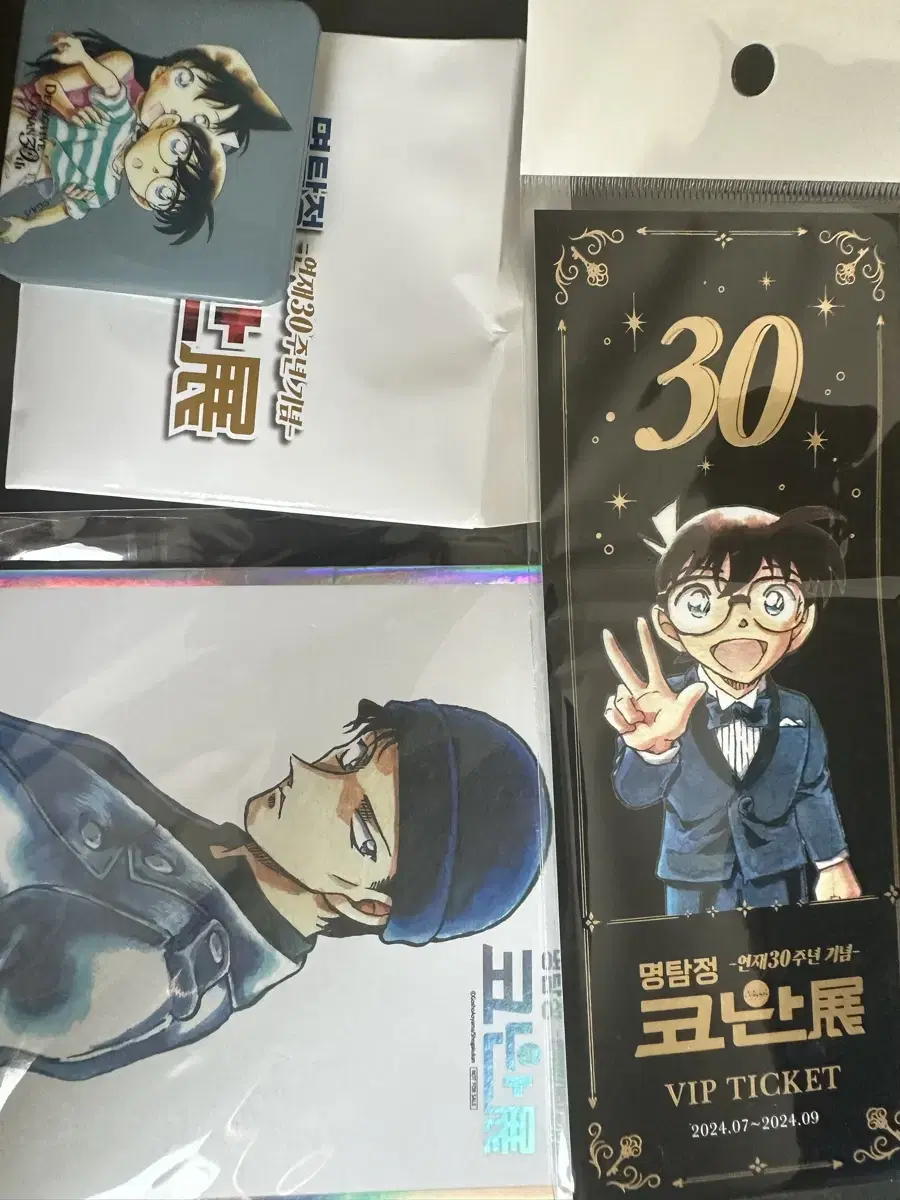 Detective Conan 30th Anniversary Exhibition reusable bags, archival illustrations, and more.