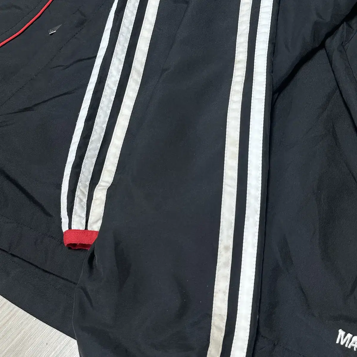 [M] 아디다스 ADIDAS 마샬아츠 삼각로고 바람막이 자켓 블랙