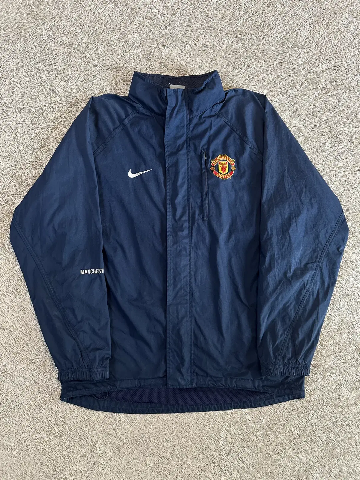 [M] 00s NIKE Manchester United Windbreaker Jacket Navy