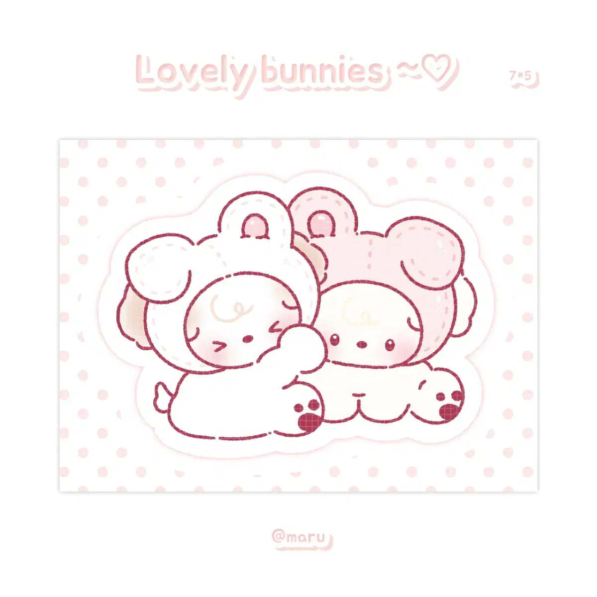 Lovely bunnies 호두 도무송