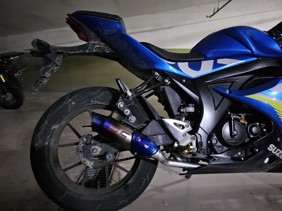 gsxr125 sc머플러 구변 가능당일 장착 요시무라 튜닝 머플러 풀배관