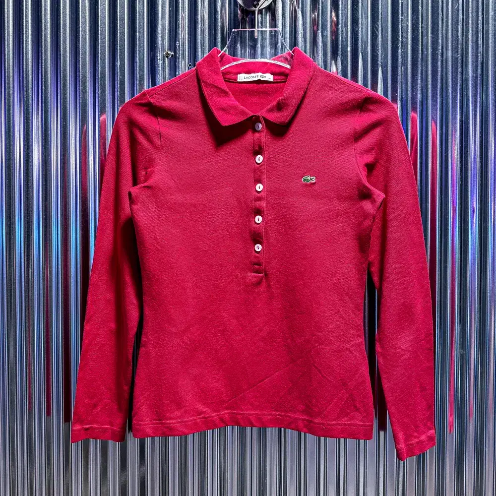 Lacoste Cara Neck Long Sleeve PK Shirt in Woman 44 CC145