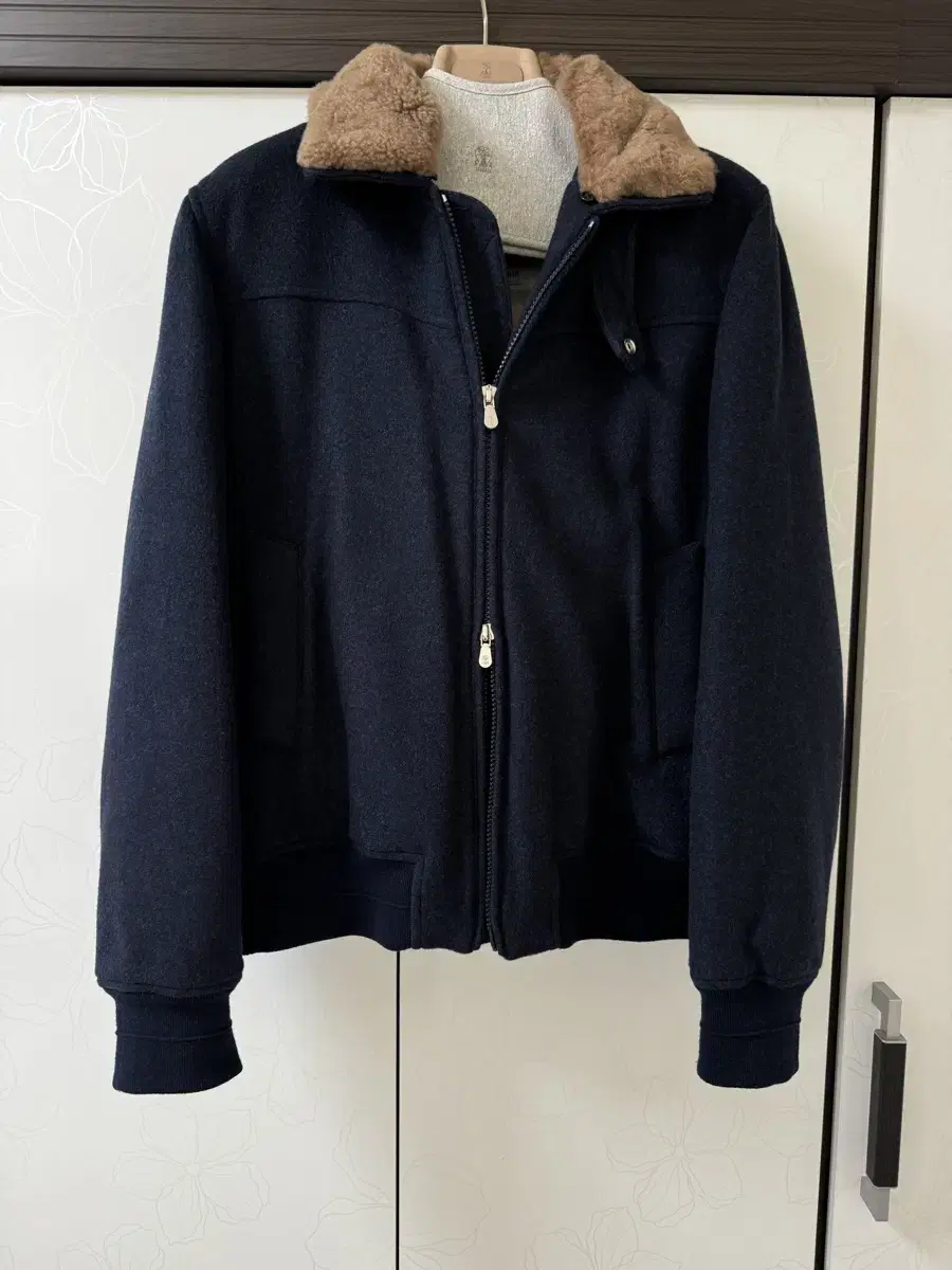 Brunello Cucinelli Cashmere shearling bomber puffer