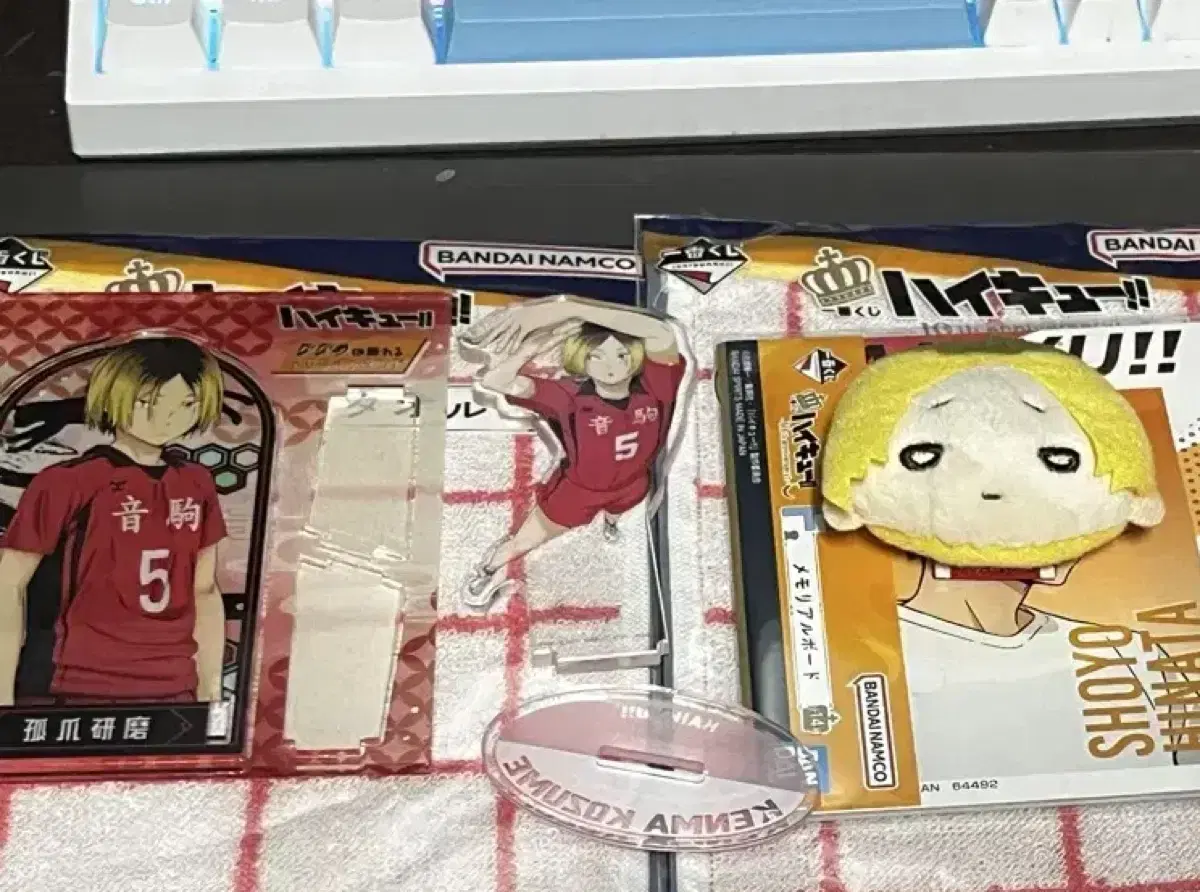 Haikyuu 10th Anniversary Kuroo Kenma Face Nitotan Towel acrylic Stand