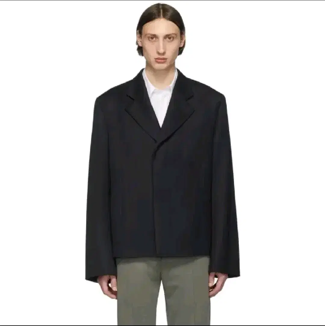 Maison Margiela Twill Blazer in Dark Navy