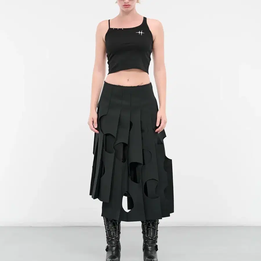 Comme des Garcons Cut-Out pleated Skirt