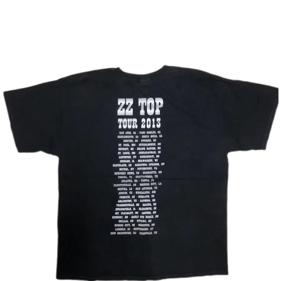 ZZ TOP 2013년 투어 밴드티셔츠 XL사이즈