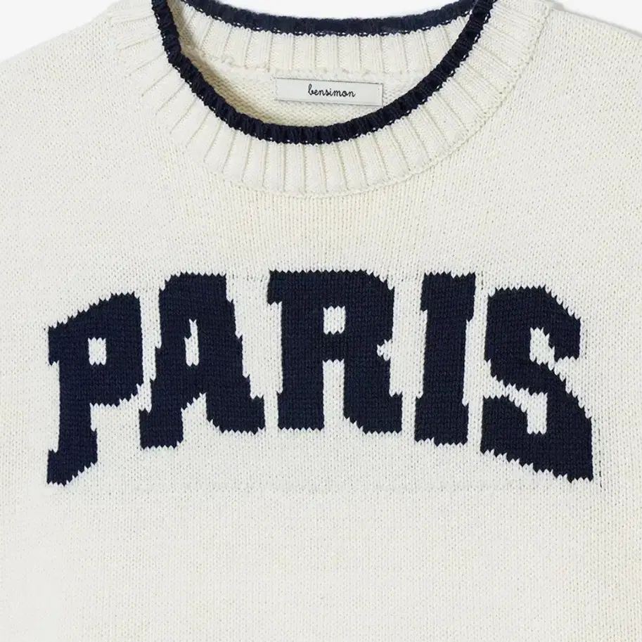 [택포] 벤시몽 - PARIS LOGO VEST 아이보리