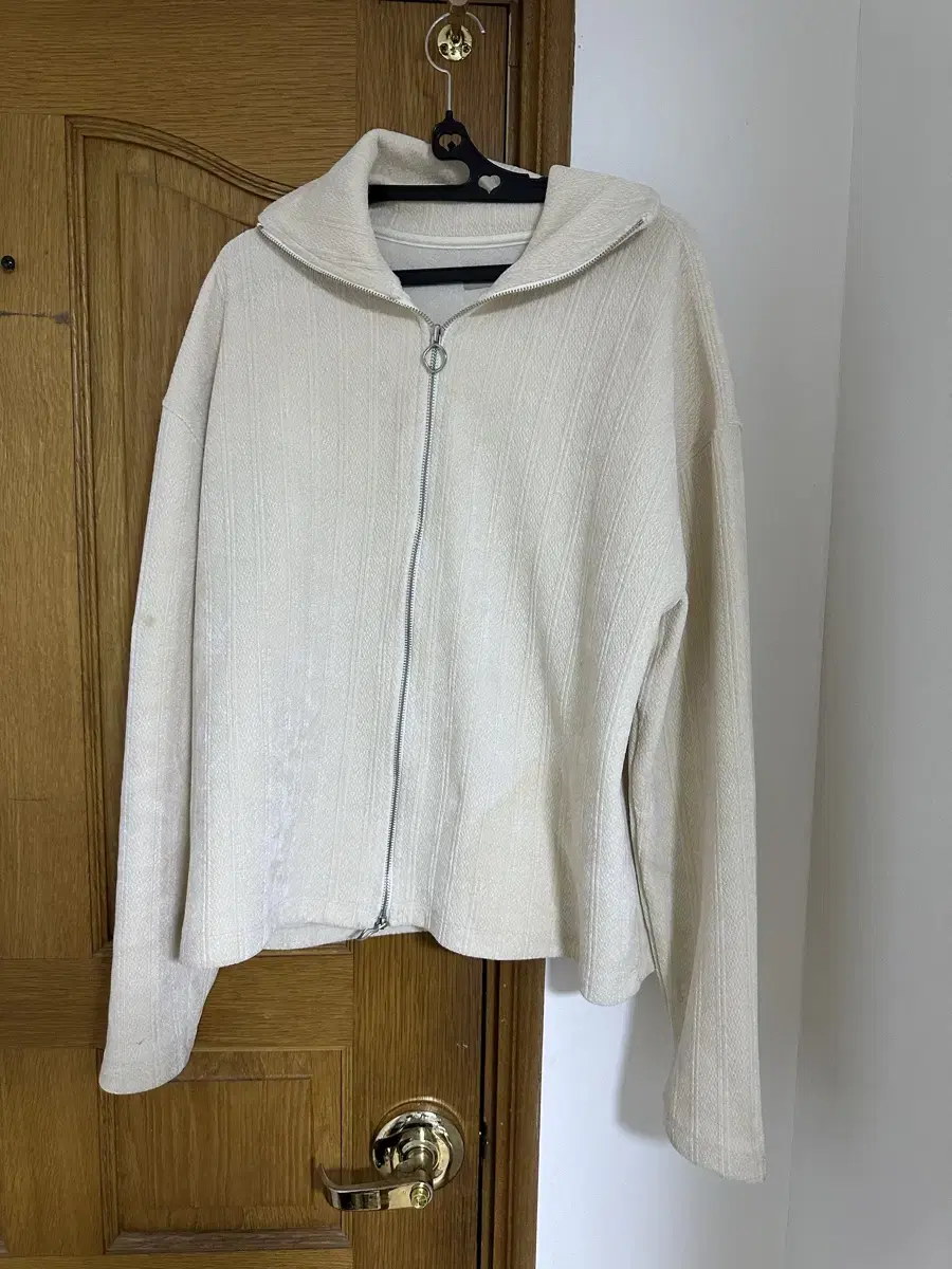 Martin Flan Velour Zip-up White L