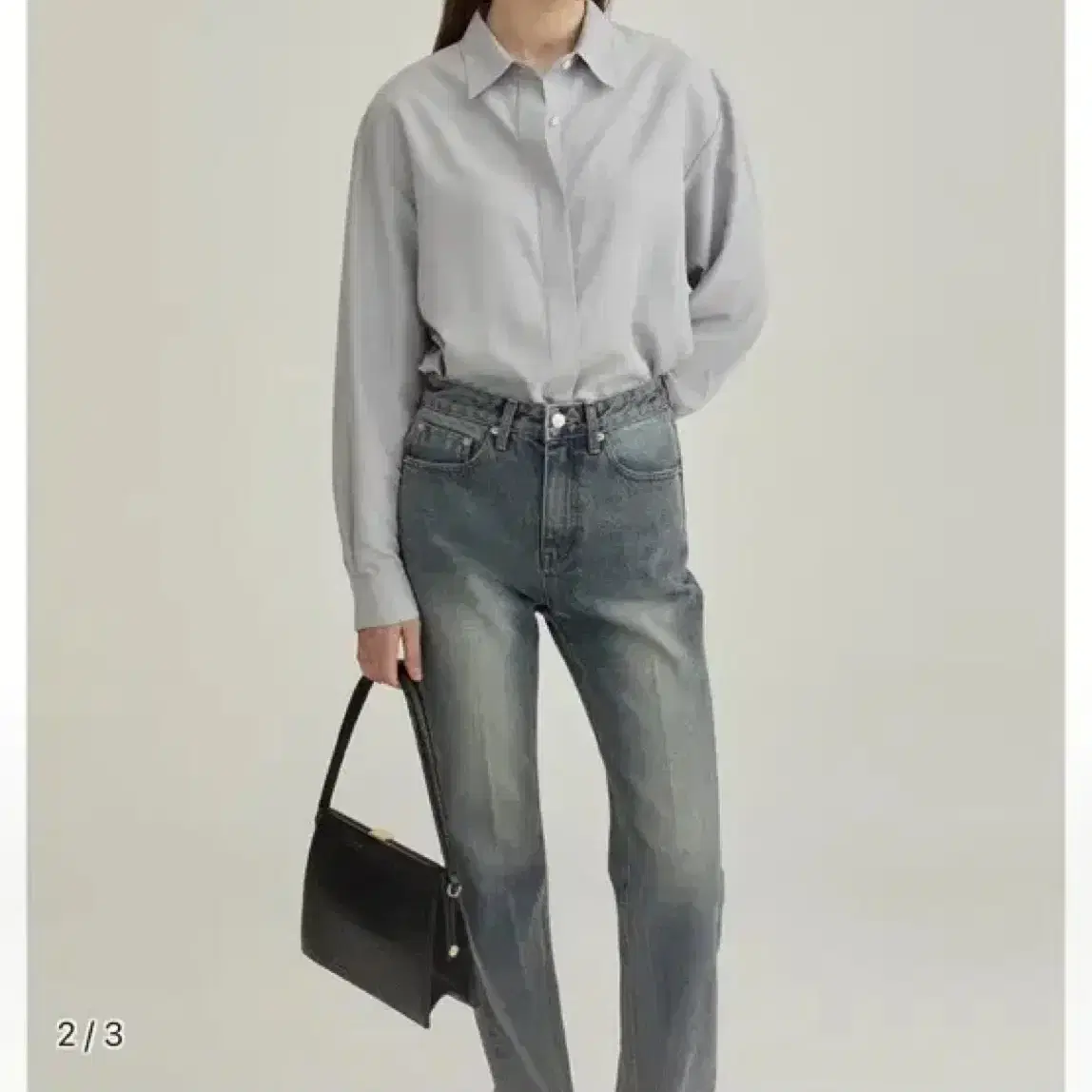 던스트 HIDDEN SOFT SHIRT GREYISH SOFT BLUE_