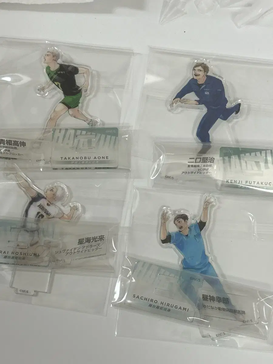 Bulk ) haikyuu Chronicle acrylic (Futakuchi, Aone, Hirugami, Hoshiumi)