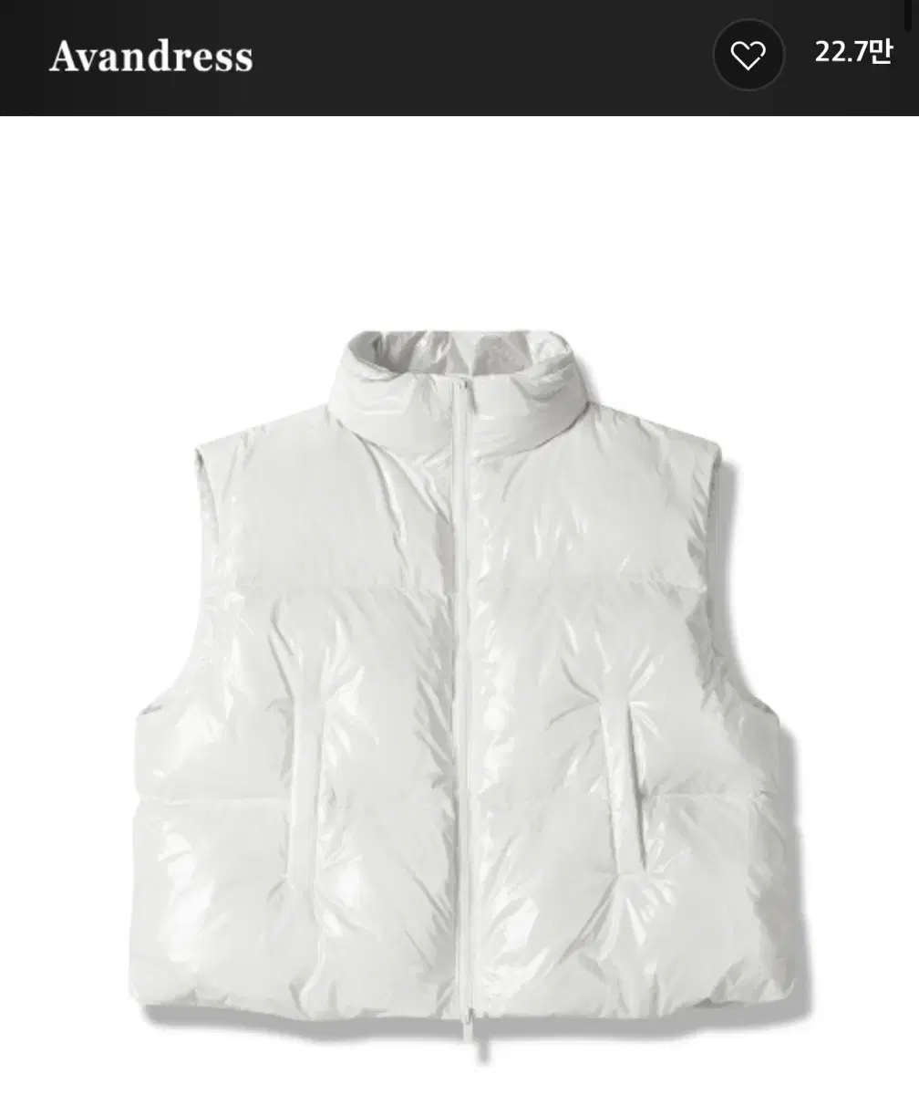 어반드레스)Siberia Duck Shiny Crop Vest IVORY