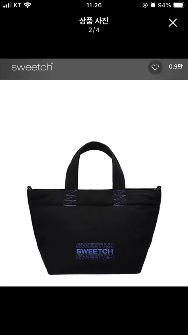 스위치 sweetch 토트백 tote bas s 001 블랙 팔아요~