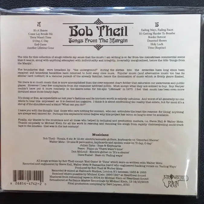 Bob Theil - Songs From The Margin (CD)