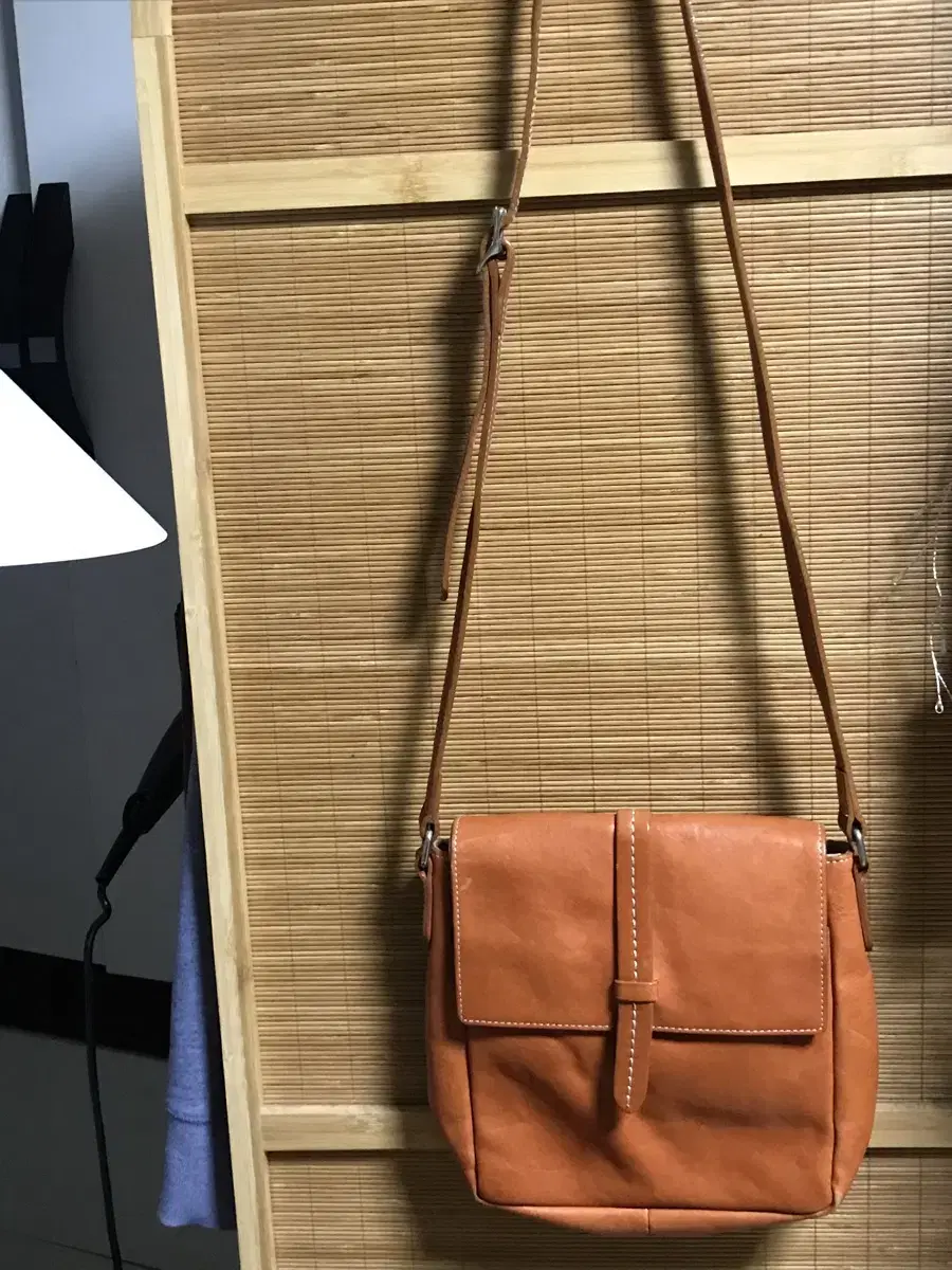 Camel Brown Japan Vegetable Tanned Leather Crossbody Bag