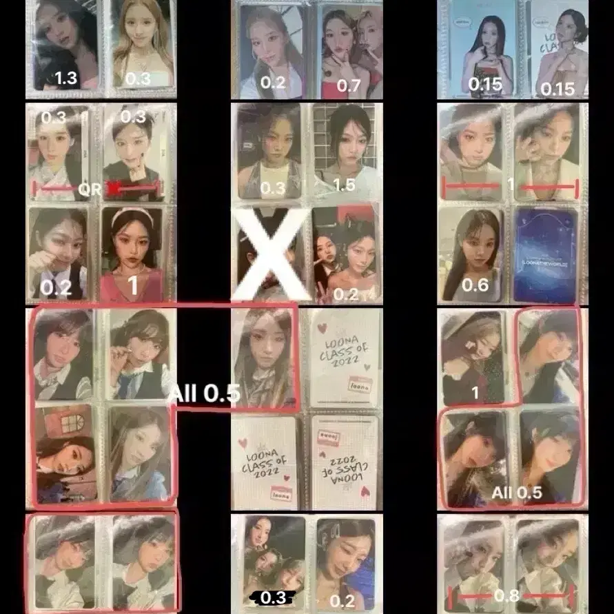 이달의소녀 아르테미스 루셈블 츄 이브 피티티 시그 플립댓 트레카 포카