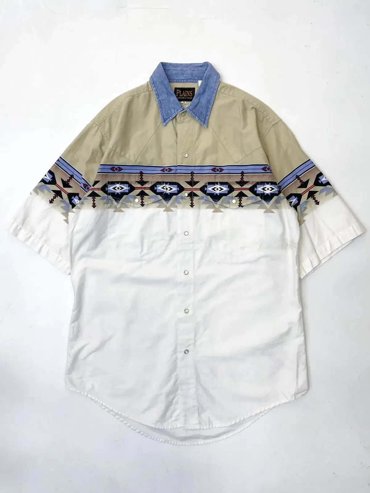 Plains Western Wear Ethnic Navajo Half Shirt