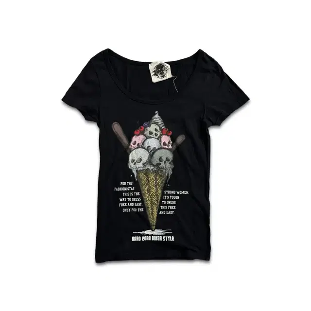 vintage skull ice cream graphic t-shirt