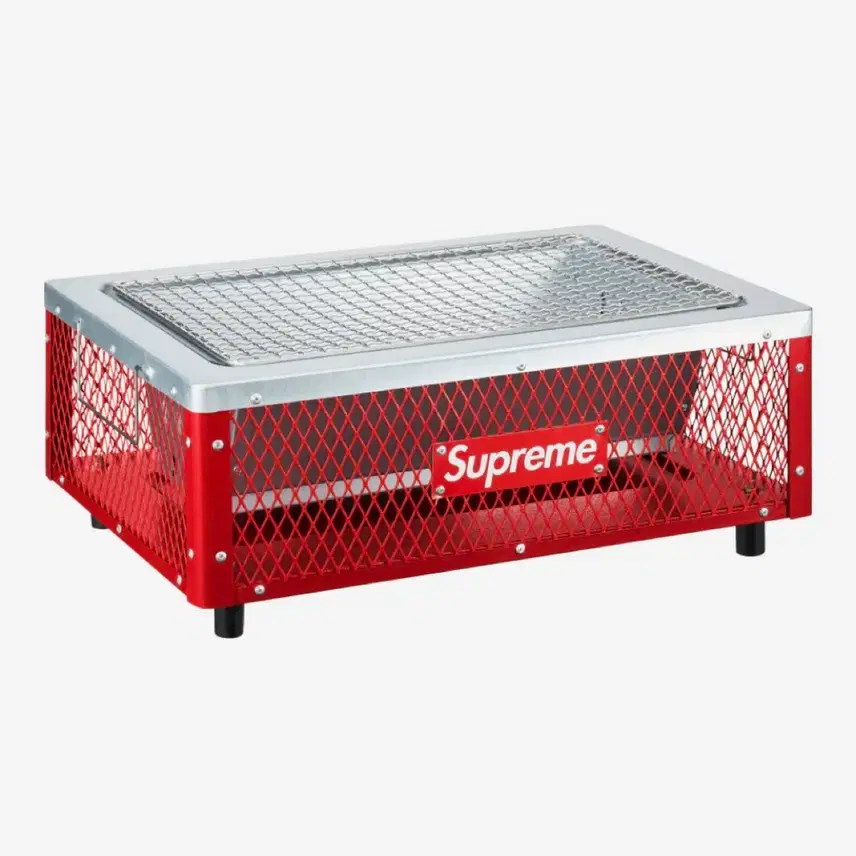 【新商品】シュプリーム xコールマンチャコールグリルレッドキャンプバーベキュー調理用品グランピング