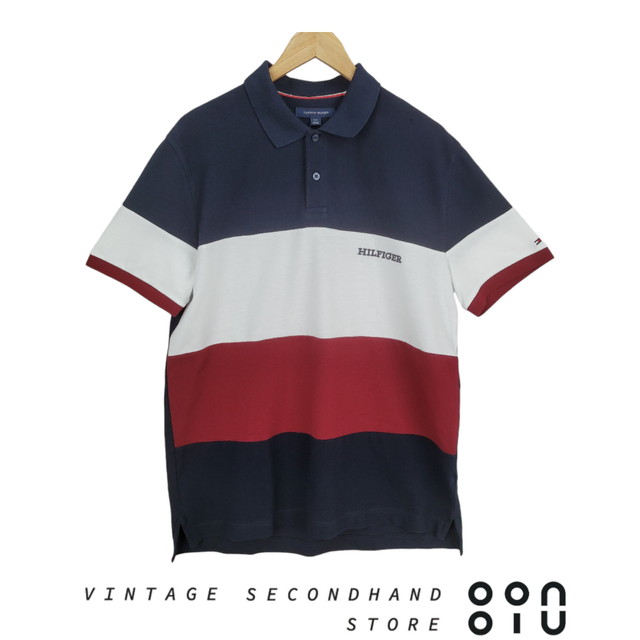 [L] Tommy Hilfiger 타미힐피거 블록 PK티셔츠 새상품