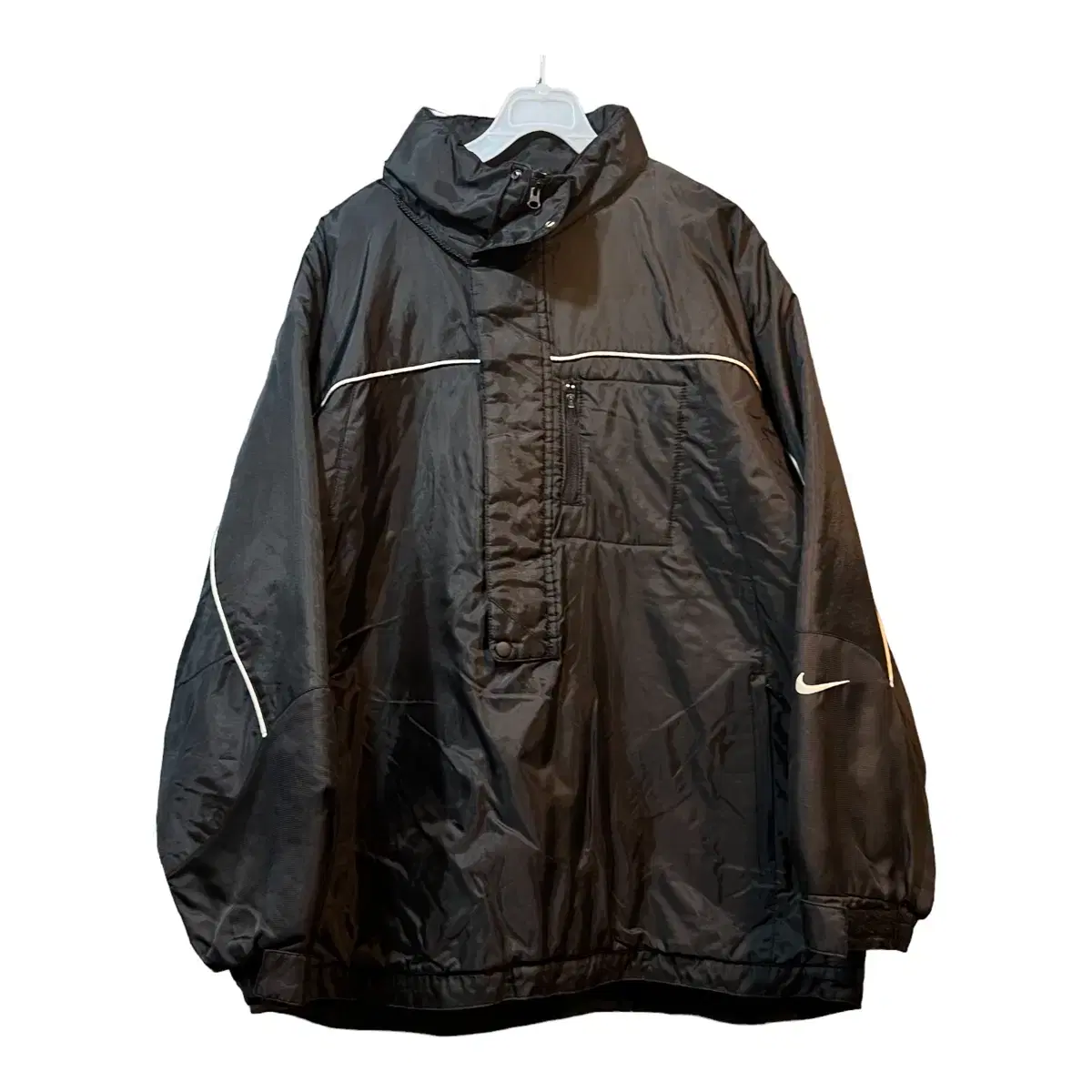 [L] Nike Swoosh Embroidered Half-Zip Up Jumper