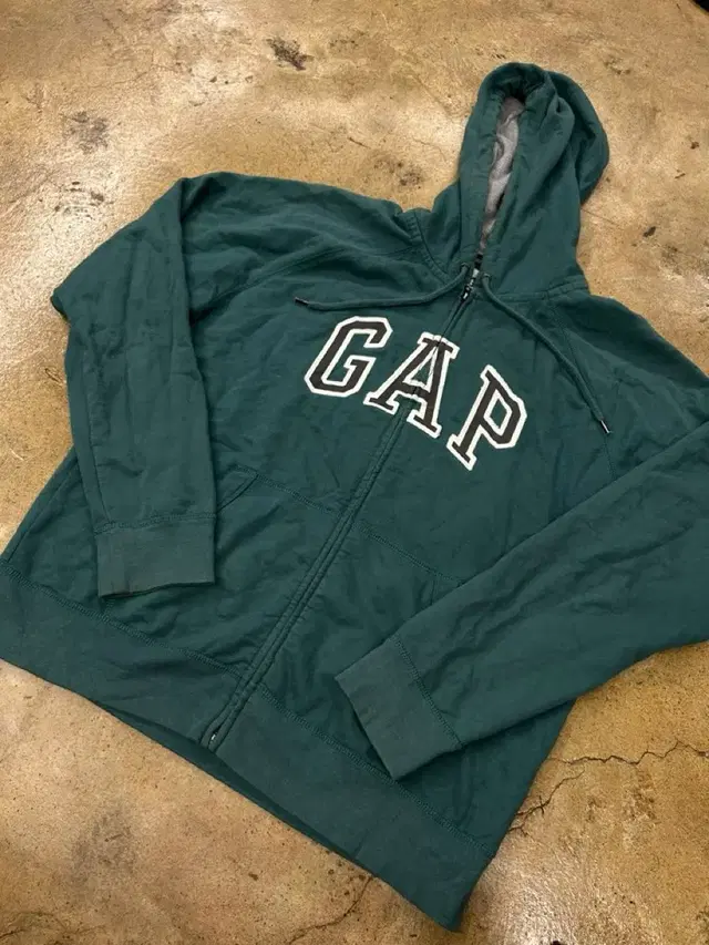 (정품/XL) GAP 갭후드집업 딥그린