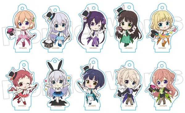 An unsealed set of 10 Magicians mini SD acrylic stand (order is rabbit).