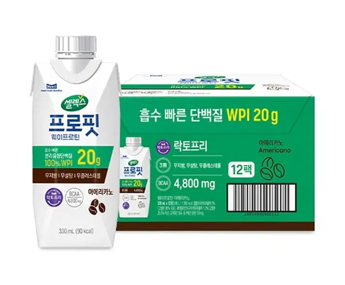 셀렉스 프로핏 웨이프로틴 아메리카노 330ml x 12팩