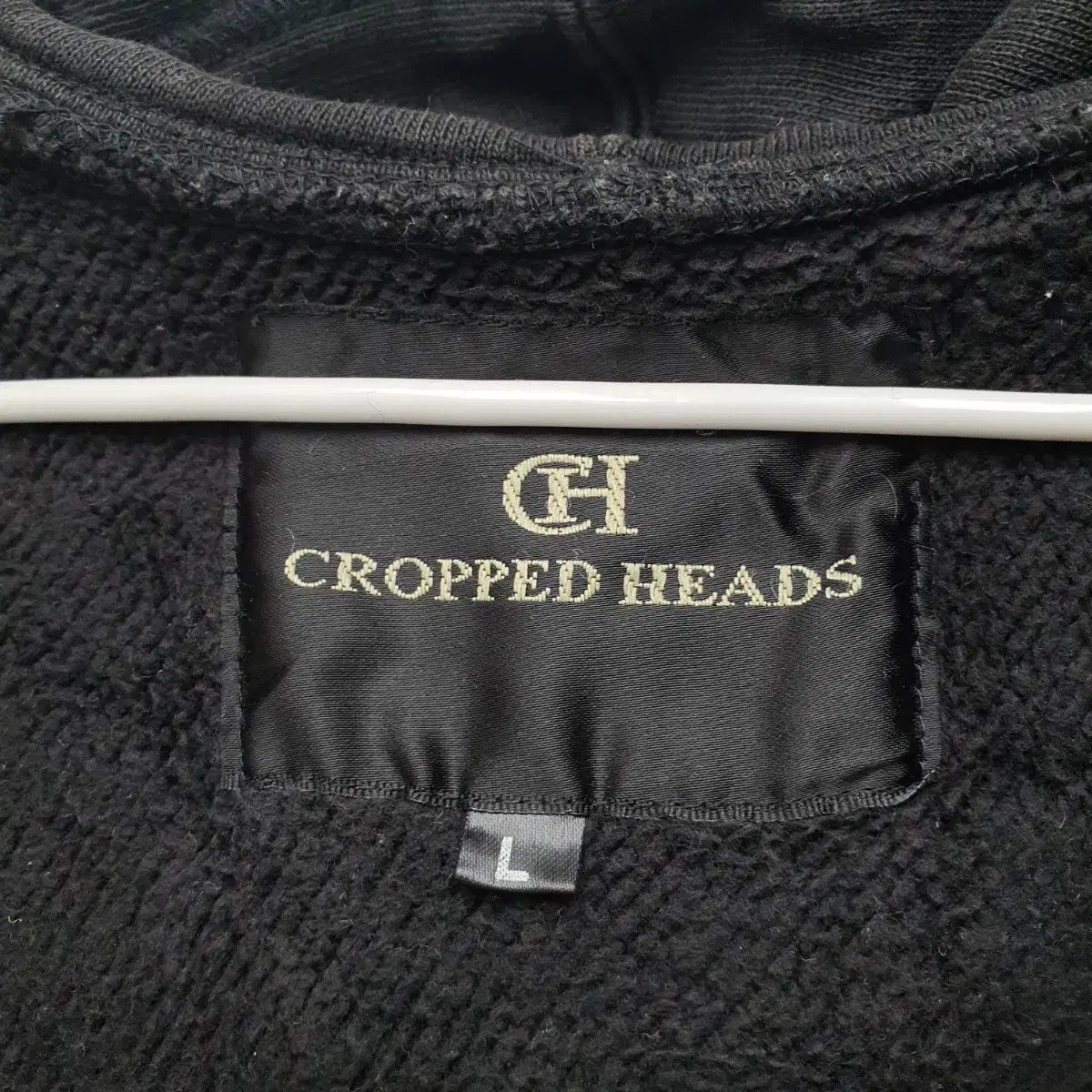 크롭헤즈 croppedheads 해골자수 롱후드집업