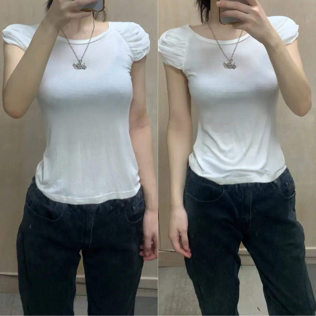 [Direct Import] Vintage Shirred T-Shirt